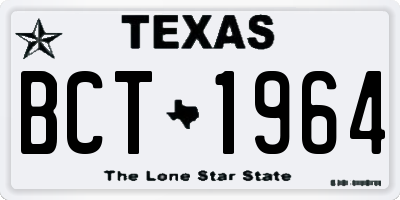 TX license plate BCT1964