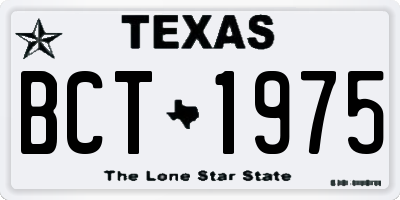 TX license plate BCT1975