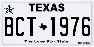 TX license plate BCT1976