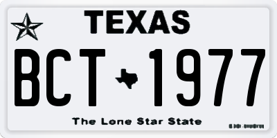 TX license plate BCT1977