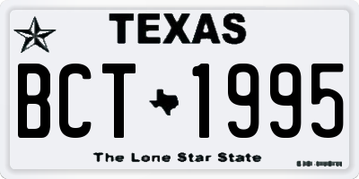 TX license plate BCT1995