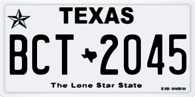 TX license plate BCT2045