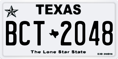 TX license plate BCT2048