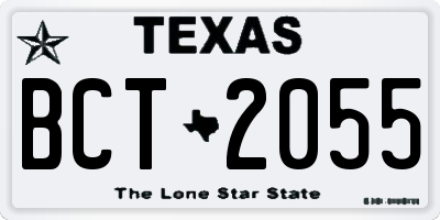TX license plate BCT2055