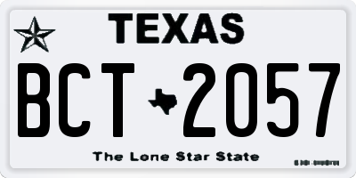 TX license plate BCT2057