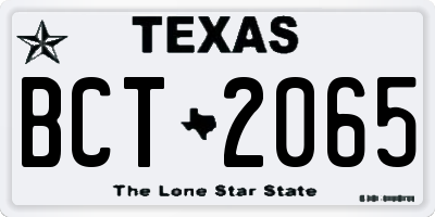 TX license plate BCT2065