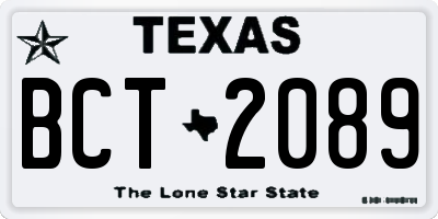 TX license plate BCT2089