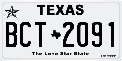 TX license plate BCT2091