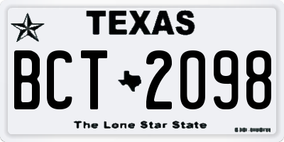 TX license plate BCT2098