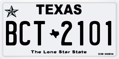 TX license plate BCT2101