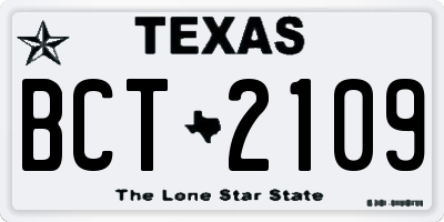 TX license plate BCT2109
