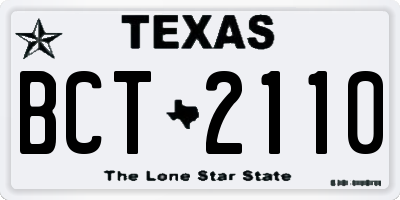 TX license plate BCT2110