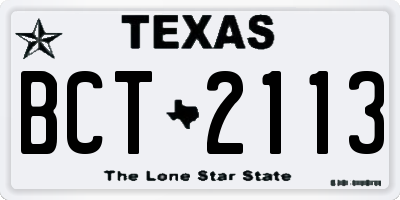 TX license plate BCT2113