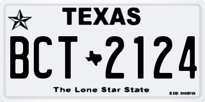 TX license plate BCT2124