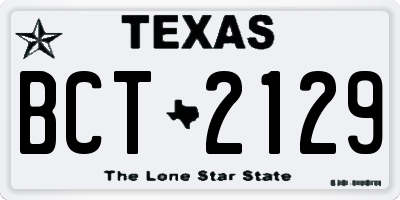 TX license plate BCT2129