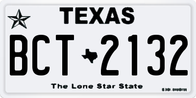 TX license plate BCT2132