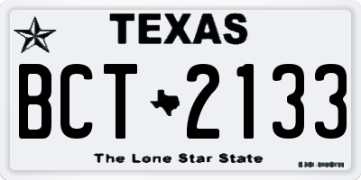 TX license plate BCT2133