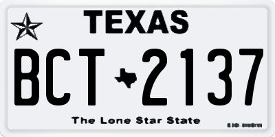 TX license plate BCT2137