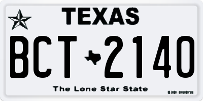 TX license plate BCT2140