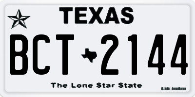 TX license plate BCT2144