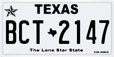 TX license plate BCT2147