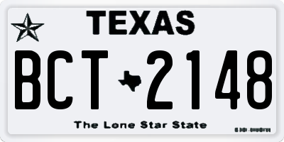 TX license plate BCT2148