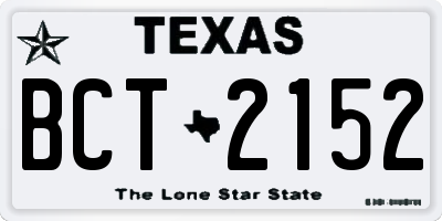 TX license plate BCT2152