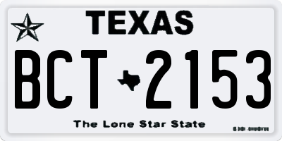 TX license plate BCT2153