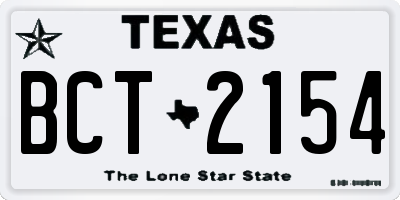 TX license plate BCT2154