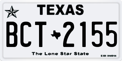 TX license plate BCT2155