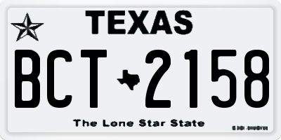 TX license plate BCT2158