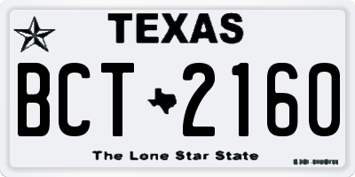 TX license plate BCT2160