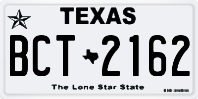 TX license plate BCT2162