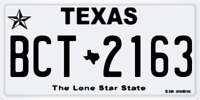 TX license plate BCT2163