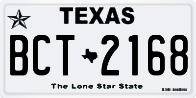 TX license plate BCT2168