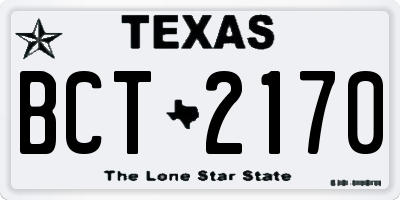 TX license plate BCT2170