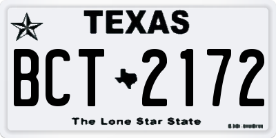 TX license plate BCT2172