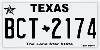 TX license plate BCT2174