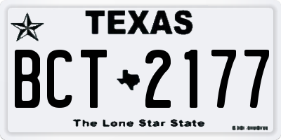 TX license plate BCT2177