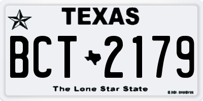 TX license plate BCT2179