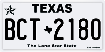 TX license plate BCT2180