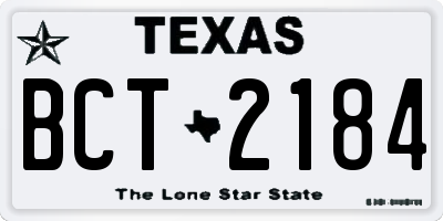 TX license plate BCT2184