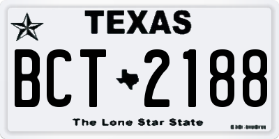 TX license plate BCT2188