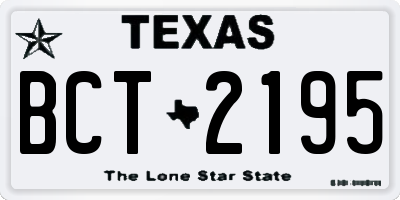 TX license plate BCT2195