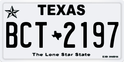 TX license plate BCT2197