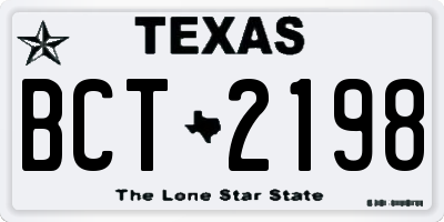 TX license plate BCT2198