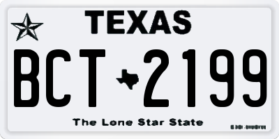 TX license plate BCT2199