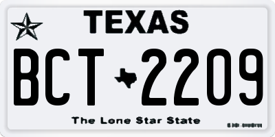 TX license plate BCT2209
