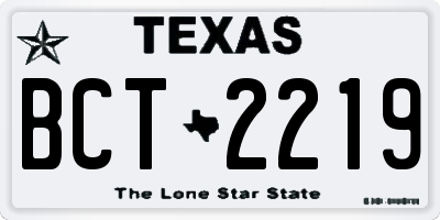 TX license plate BCT2219