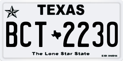 TX license plate BCT2230
